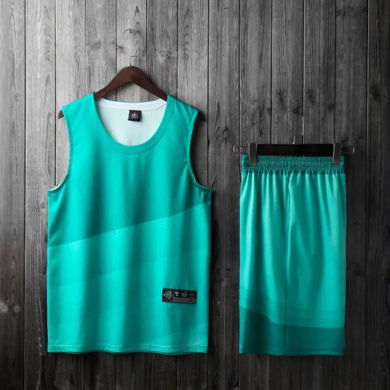 Personalized 2-piece basketball jersey set for men, women, and kids by The Clothing Company Sydney, featuring breathable fabric and custom design.