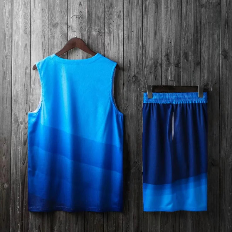 Personalized 2-piece breathable basketball jersey set for men, women, boys, and girls by The Clothing Company Sydney.