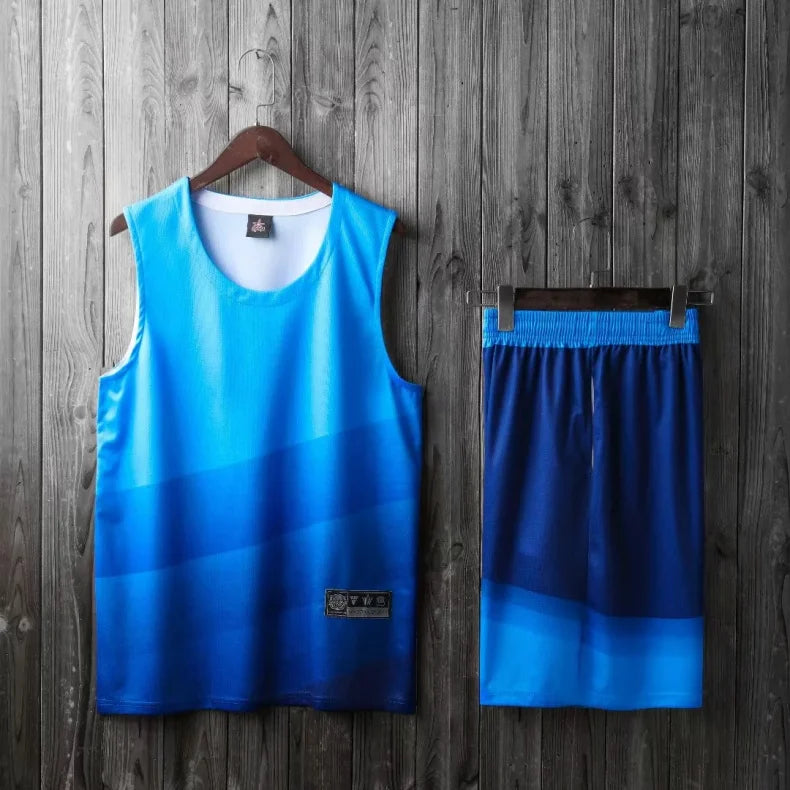 Personalized 2-piece basketball jersey set for men, women, and kids by The Clothing Company Sydney, featuring breathable fabric and custom design.