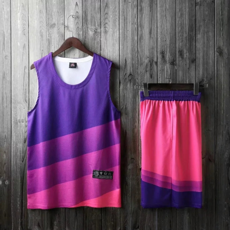 Personalized 2-piece basketball jersey set for men, women, and kids by The Clothing Company Sydney, featuring breathable fabric and custom design.