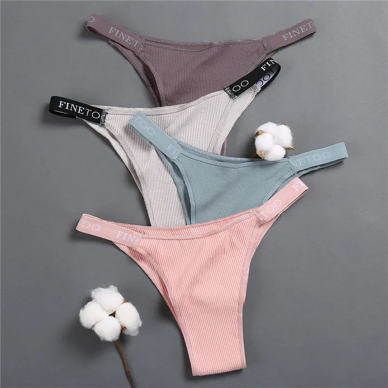 Five-pack women's cotton panties from The Clothing Company Sydney featuring low waist briefs with letter design and comfortable fit.