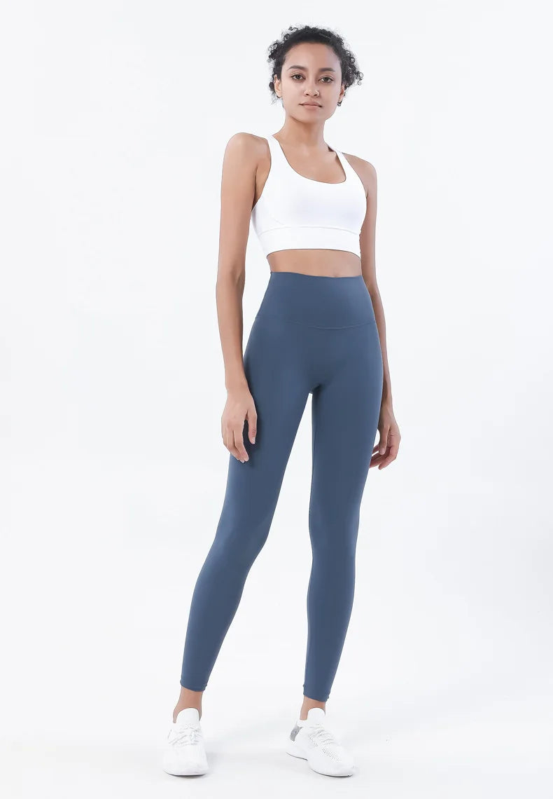 Nylon women's yoga and fitness set with breathable sports bra and leggings, by The Clothing Company Sydney, ideal for gym workouts.