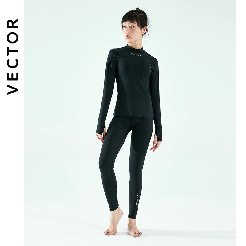 Women's 2-piece winter ski base layer set with microfiber fleece, thermal underwear and pants from The Clothing Company Sydney.