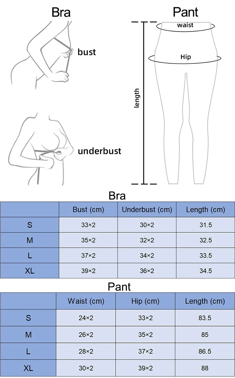 Women's nylon yoga set with breathable sports bra and leggings, fitness tracksuit by The Clothing Company Sydney