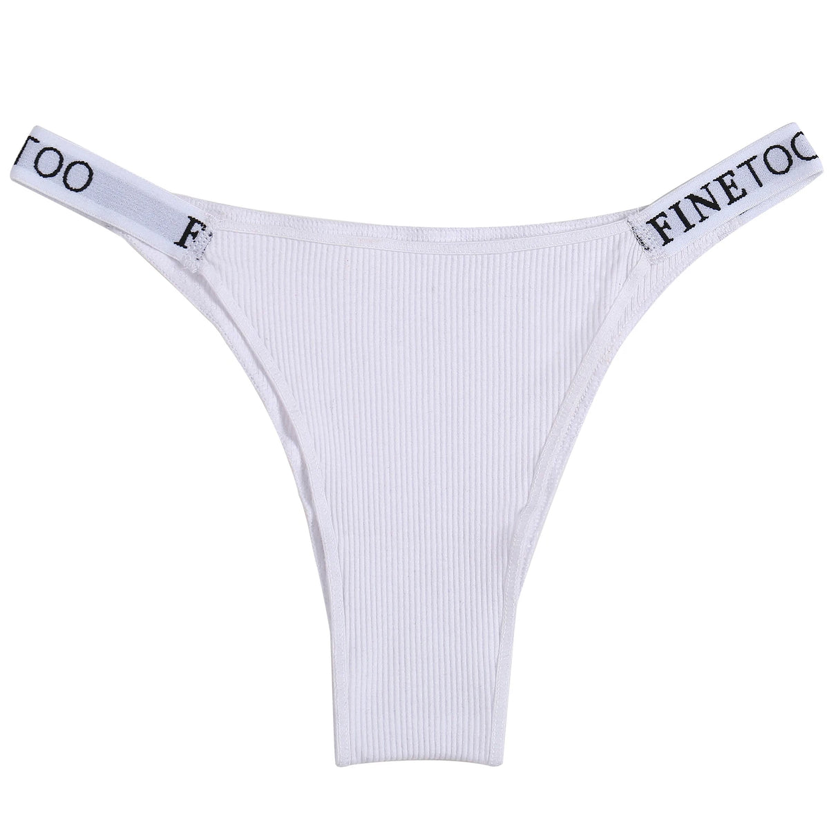 Five-pack women's cotton lingerie briefs from The Clothing Company Sydney, low waist, comfortable female underwear with letter print design.