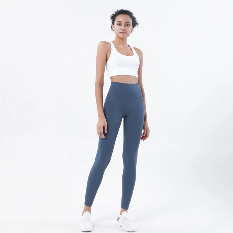 Nylon women's yoga set with leggings and sports bra, breathable gym fitness tracksuit from The Clothing Company Sydney.