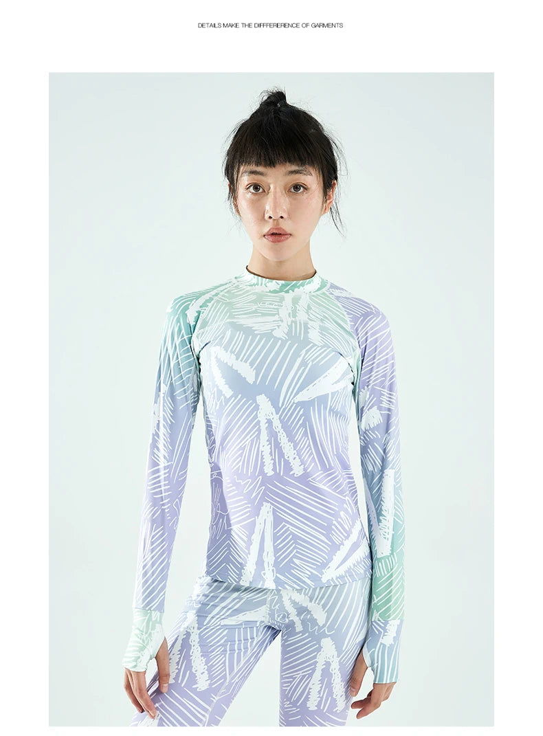 Women's 2-piece ultra-soft winter ski base layer set by The Clothing Company Sydney, featuring microfiber fleece thermal underwear and pants.