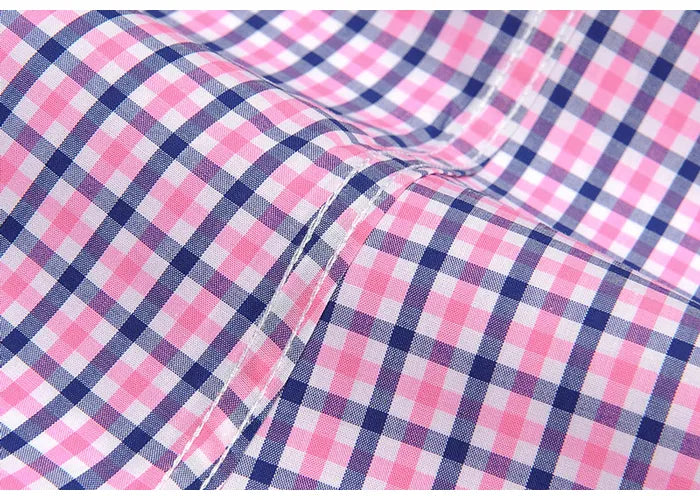 English Style Plaid Checked Cotton Men Shirts Without Pocket Long Sleeve Versatile Casual Standard-fit Button-down Gingham Shirt The Clothing Company Sydney