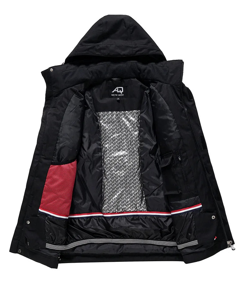 Women's waterproof ski suit by The Clothing Company Sydney, includes jacket and snow overalls for skiing and snowboarding.