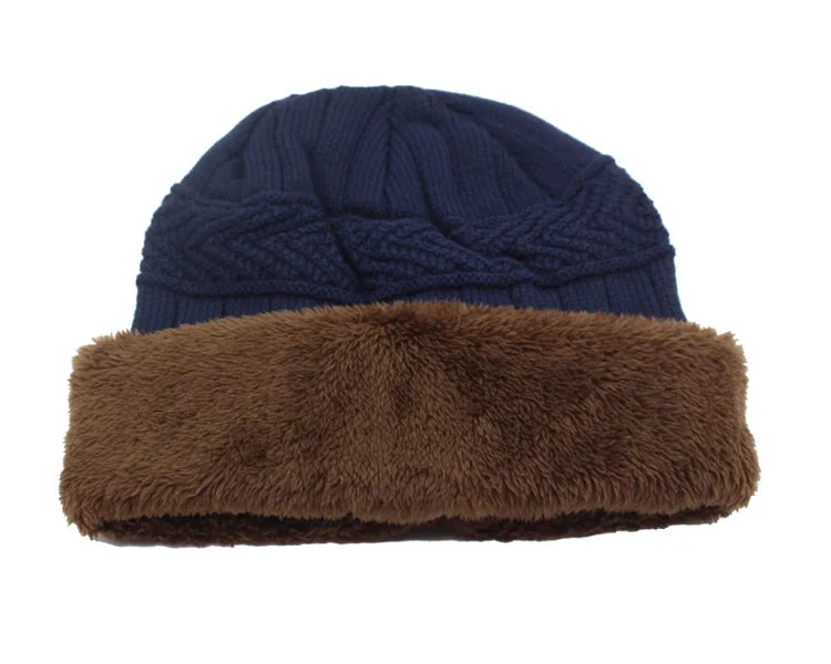 Knitted winter beanie hat and scarf set for men and women, featuring skullies design, by The Clothing Company Sydney.