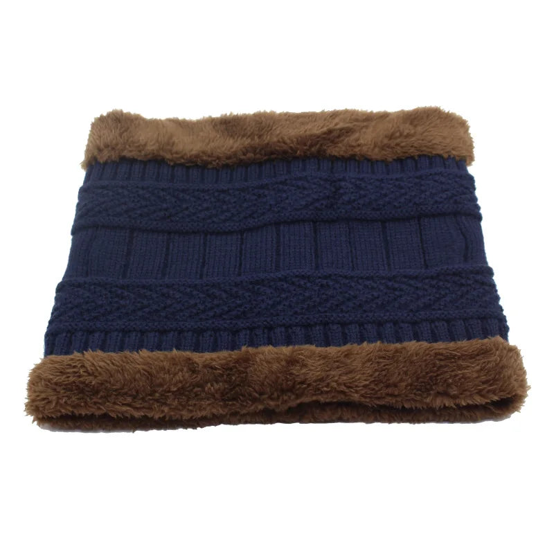 Knitted winter beanie hat with matching scarf and skull cap, designed for men and women, by The Clothing Company Sydney.