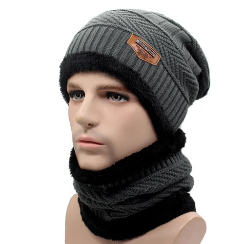 Knitted winter beanie hat and scarf set for men and women, stylish skullies and caps by The Clothing Company Sydney