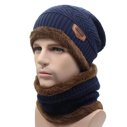 Knitted winter beanie hat and scarf set for men and women, stylish skullies caps with face mask, by The Clothing Company Sydney