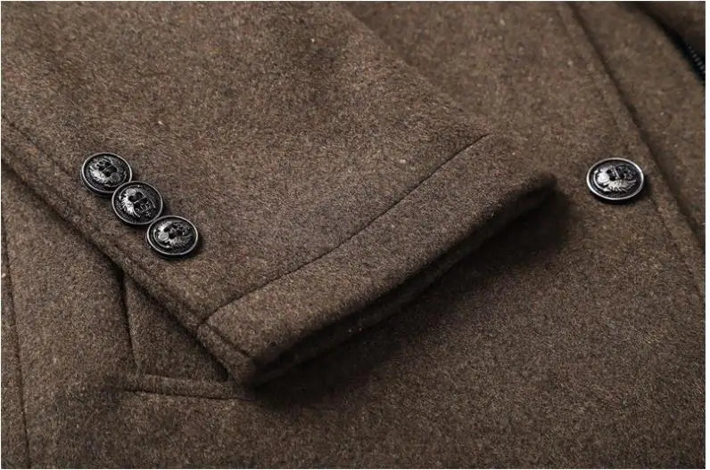 Autumn winter wool trench coat Men's wool jackets - The Clothing Company Sydney