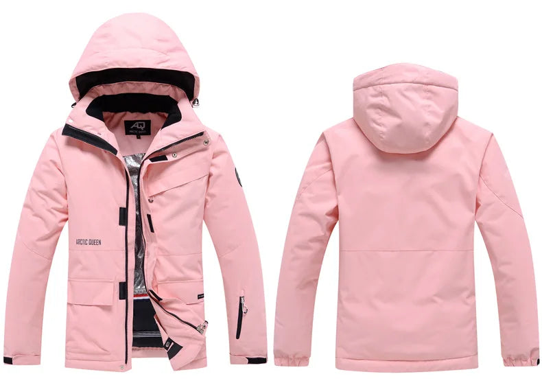 Women's waterproof ski suit by The Clothing Company Sydney, includes snowboard jacket and pants for skiing and snowboarding.