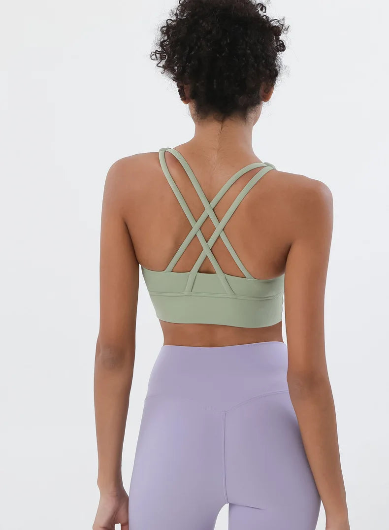 Nylon women's yoga and fitness set with leggings and sports bra, breathable gym sportswear from The Clothing Company Sydney