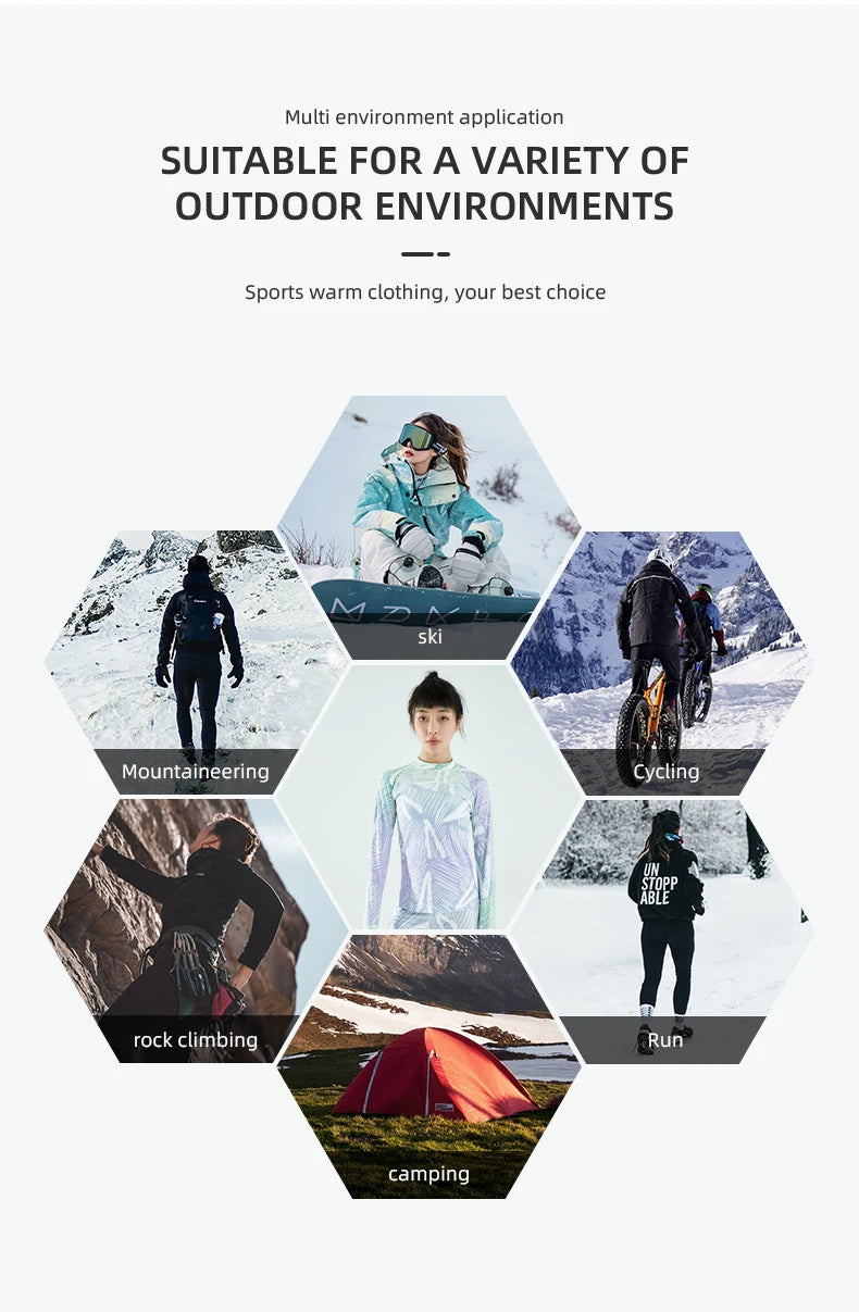 Women's 2-piece ultra-soft winter ski base layer set with microfiber fleece thermal underwear and pants from The Clothing Company Sydney.