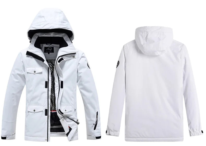 Women's waterproof ski suit by The Clothing Company Sydney, includes snowboard jacket and snow overalls, windproof and insulated.