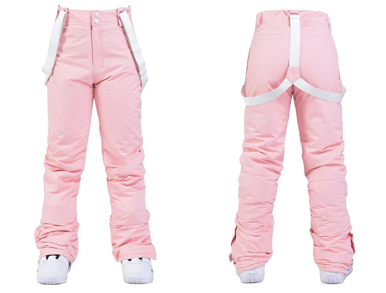 Women's waterproof windproof ski suit by The Clothing Company Sydney, includes snowboard jacket and pants for winter snowboarding.