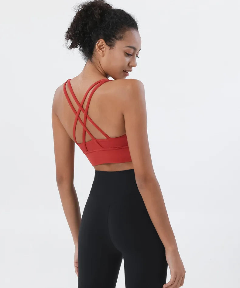 Women's nylon yoga set by The Clothing Company Sydney, breathable 2-piece gym tracksuit with leggings and sports bra.