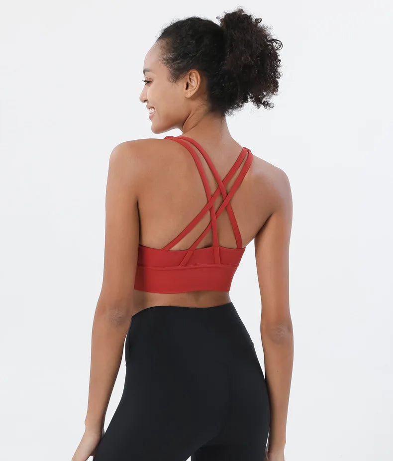 Nylon women's yoga and fitness set with leggings and sports bra, breathable sportwear from The Clothing Company Sydney.