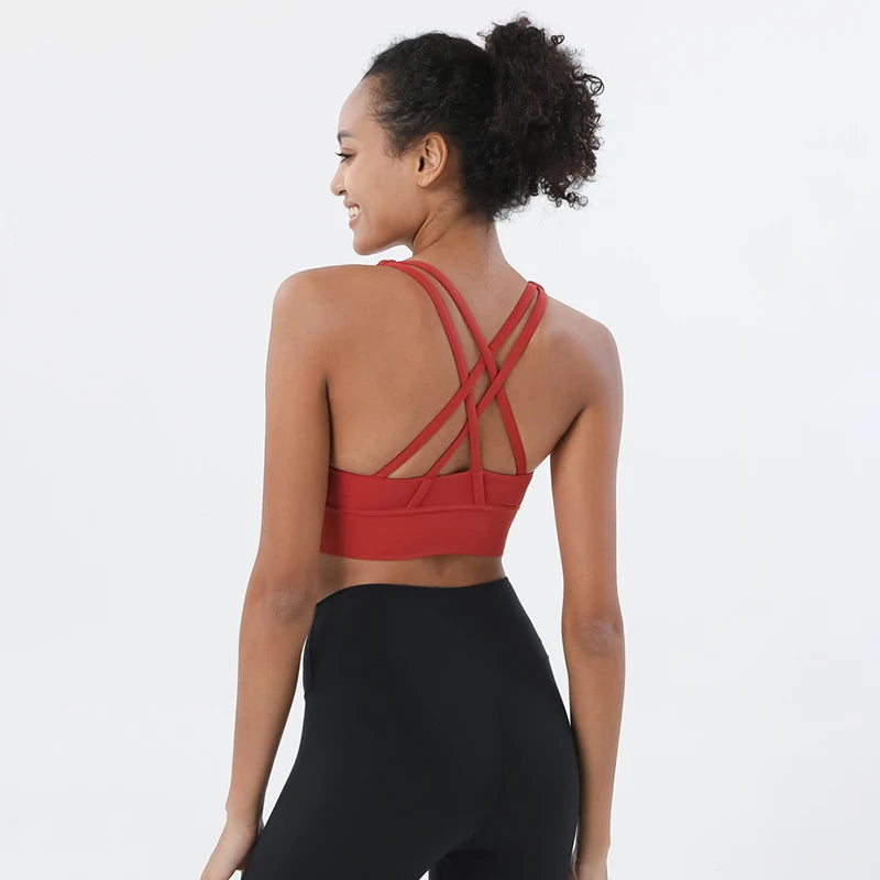 Nylon women's yoga and fitness tracksuit set with leggings and sports bra, breathable sportwear from The Clothing Company Sydney.