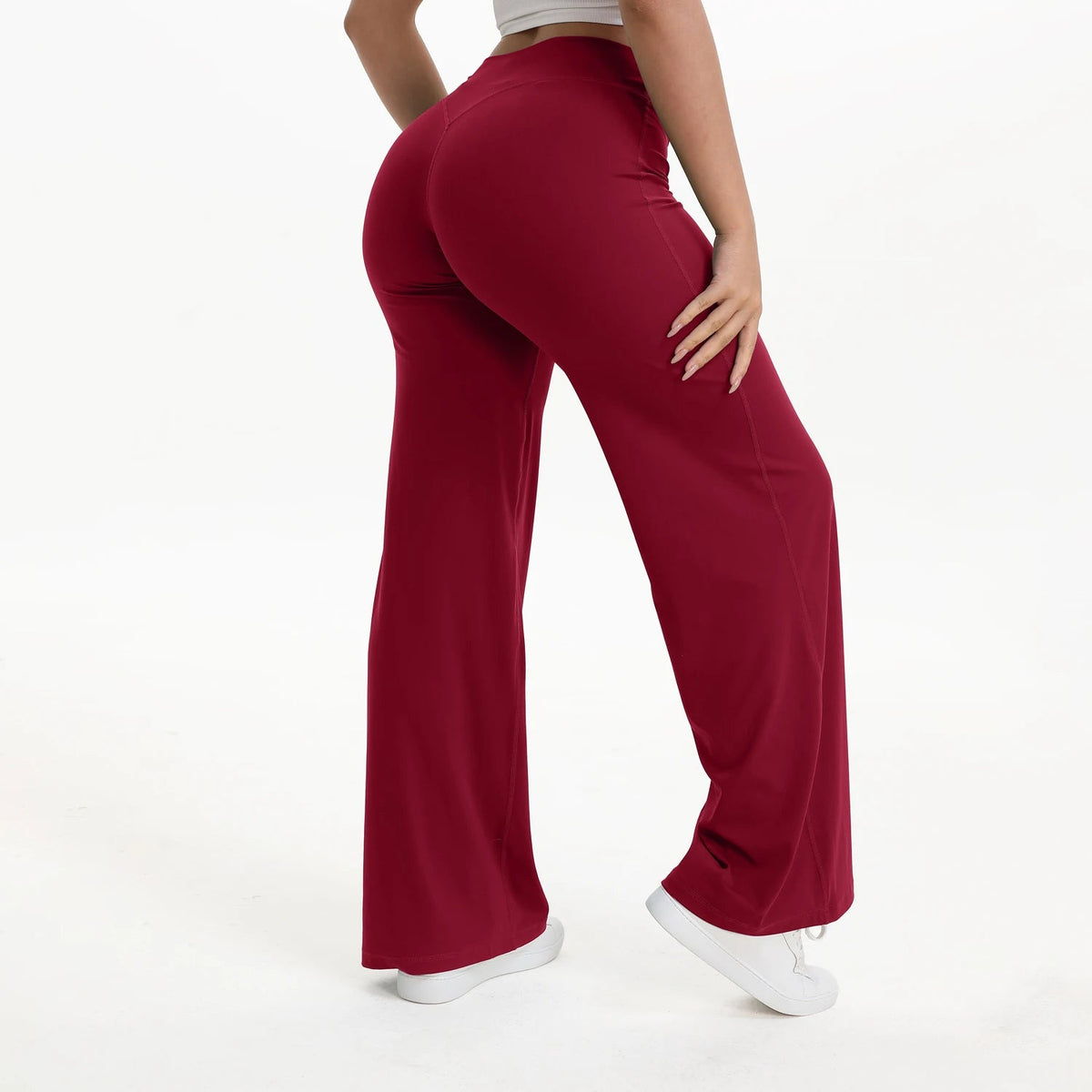 Straight Leg Bottoms Women's Mid-Waist Yoga Pants GYM Leggings Pilates Running Sports Trousers The Clothing Company Sydney