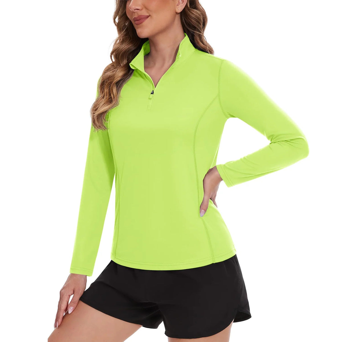 Women's UPF 50+ quick dry long sleeve T-shirt by The Clothing Company Sydney, ideal for sun protection, running, hiking, and outdoor activities.