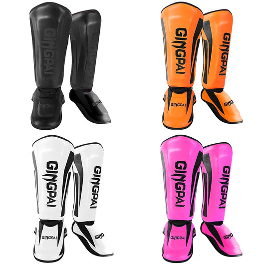 Muay Thai Kickboxing Boxing Shin Guard Pads Martial Arts Leg Protector Taekwondo Ankle Guards - The Clothing Company Sydney