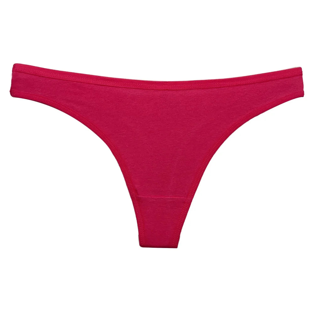 Five-piece set of cotton mix G-string panties from The Clothing Company Sydney, featuring comfortable women's thong underwear.