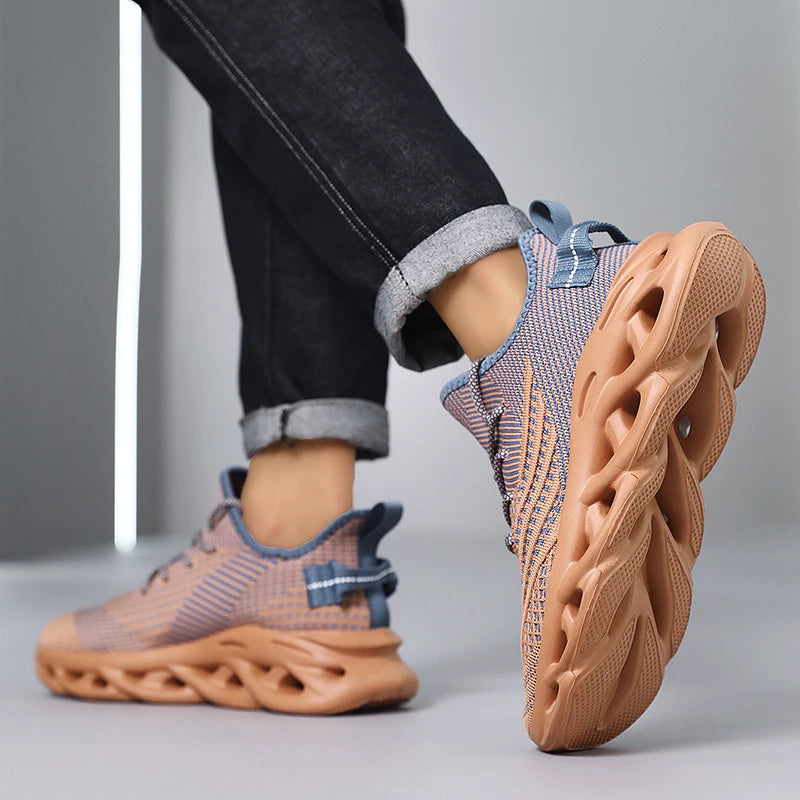 Men's breathable sports running sneakers by The Clothing Company Sydney, featuring non-slip soles and casual comfortable design.