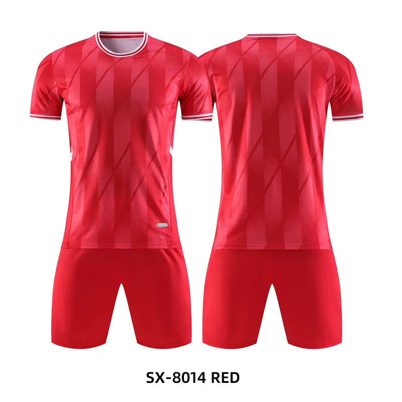 Adult kids customized football jersey from The Clothing Company Sydney, quick-drying soccer uniform with team training tracksuit.