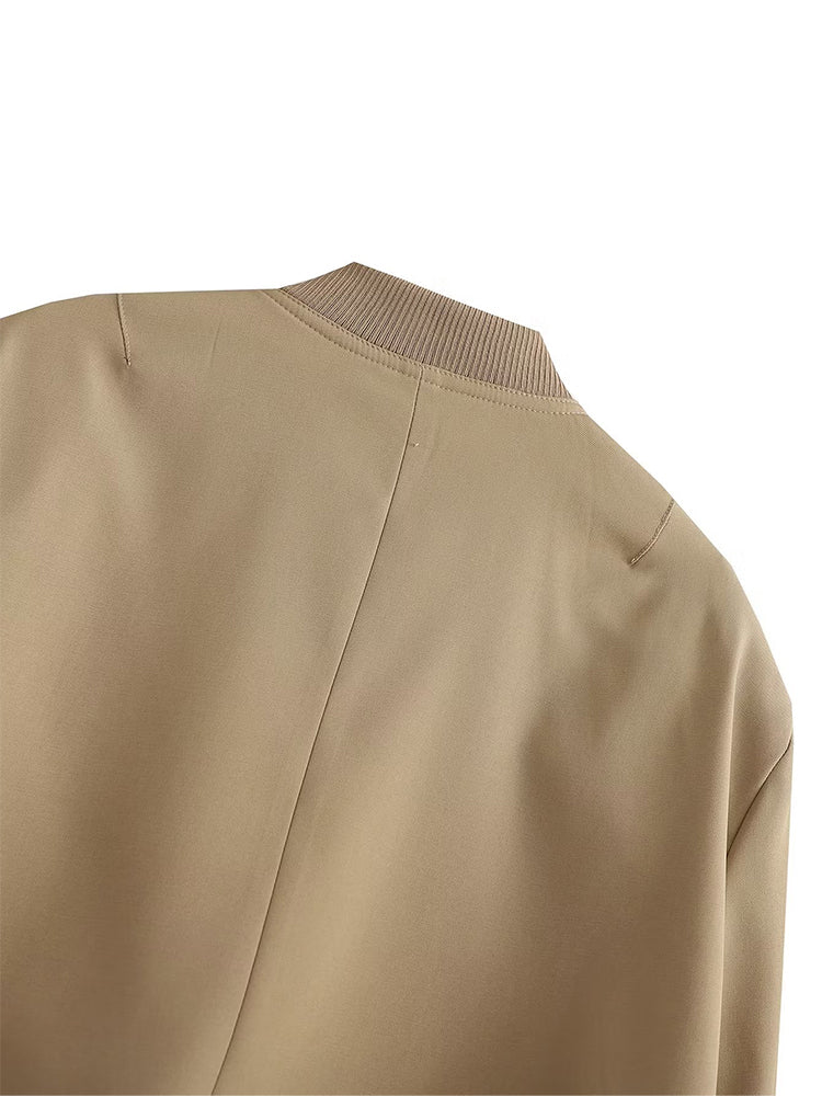 Women's bomber jacket by The Clothing Company Sydney featuring a stylish fit and classic design in a versatile color
