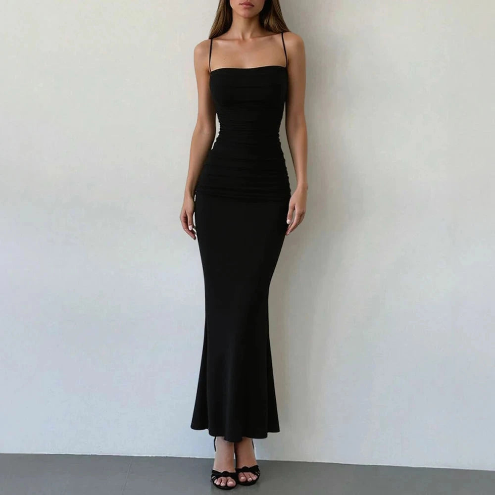 Women's Party Maxi Spaghetti Strap Elegant Slim Evening Wedding Guest Multi-Color Summer Milkmaid Dresses The Clothing Company Sydney