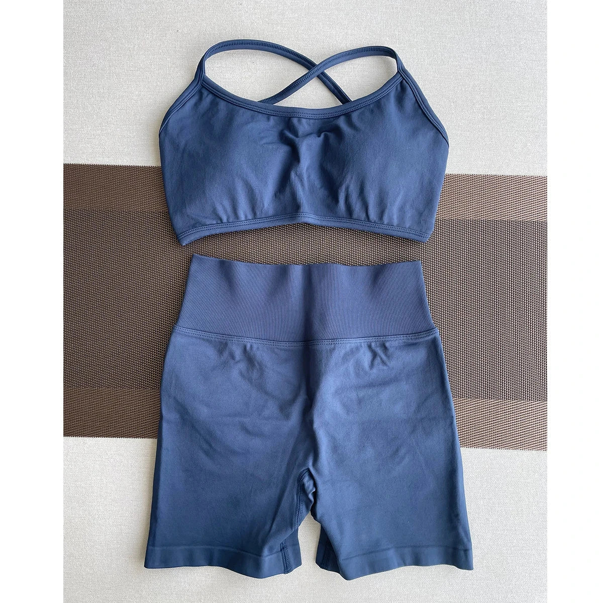 Solid seamless women’s fitness half pants from The Clothing Company Sydney, ideal for yoga, gym, running, and cycling activities.