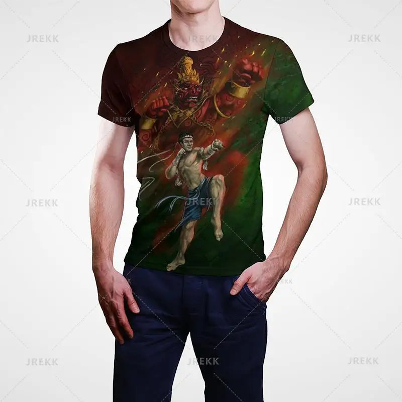 Muay Thai Gym Graphic T Shirt For Men Women Kids 3D Thai Boxing Sports Printed Tee Shirts Streetwear Short Sleeves Quick Dry Top - The Clothing Company Sydney