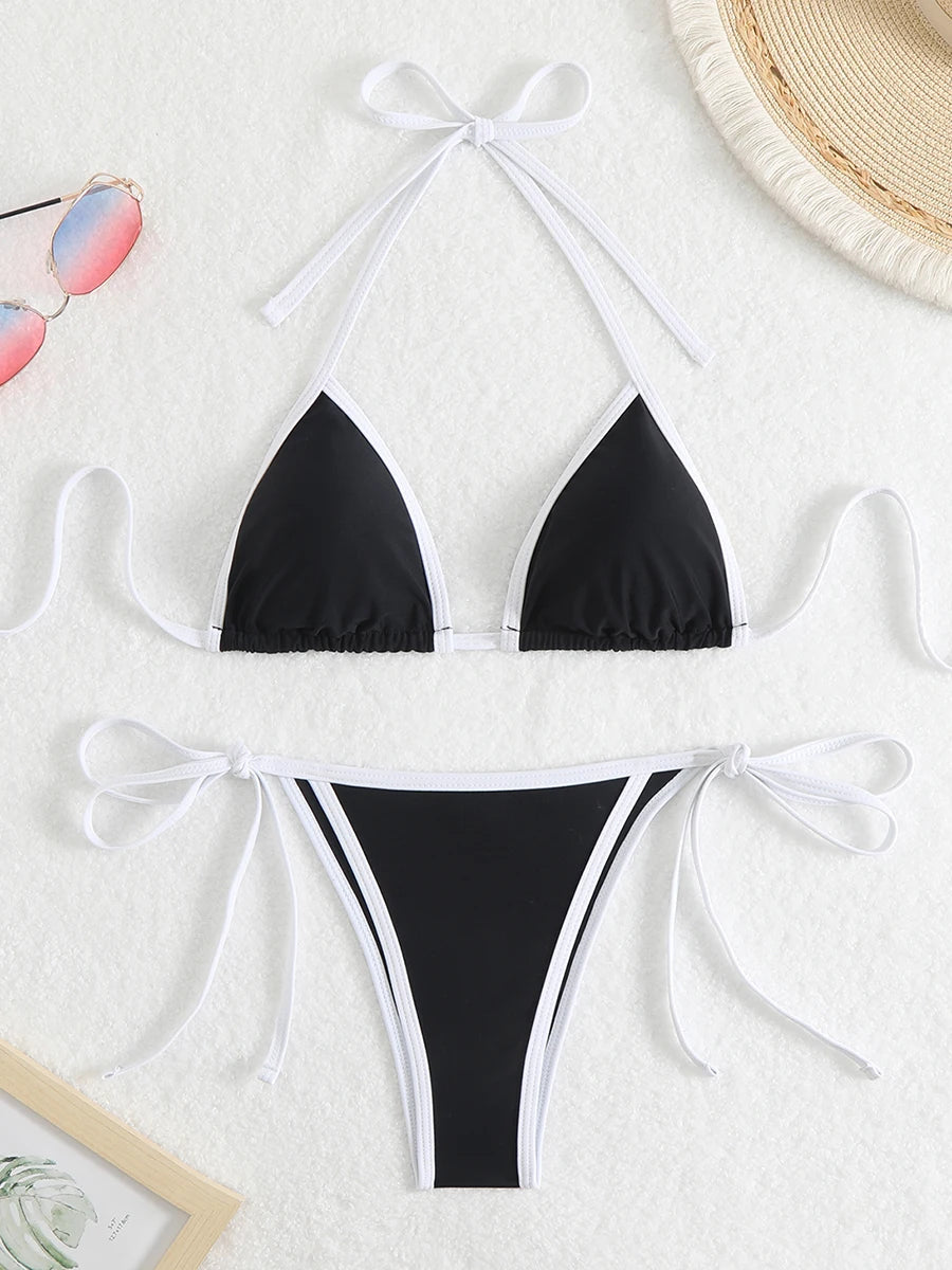 2 Piece Triangle Halter Bikini Swimsuit Women String Swimwear Bathers Bathing Swimming Swim Suit Beachwear The Clothing Company Sydney