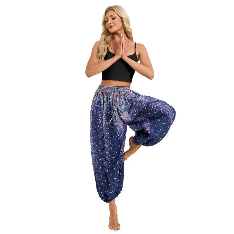 Boho Yoga Pants Women Hippie Harem Printed Dye High Waist Beach Wear The Clothing Company Sydney
