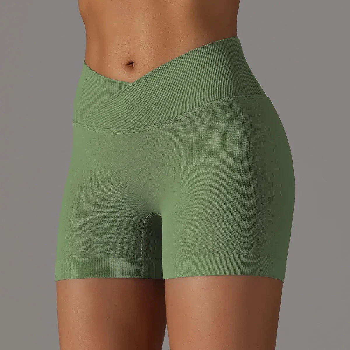 Women’s high waist fitness yoga leggings by The Clothing Company Sydney, seamless gym shorts with scrunch butt for active workouts.