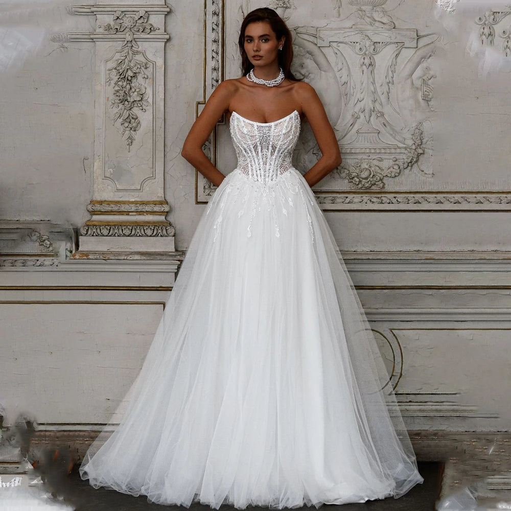 Vintage Scoop Neckline Beaded Lace Bridal Grown A Line Sweep Train Custom Made Wedding Dress The Clothing Company Sydney