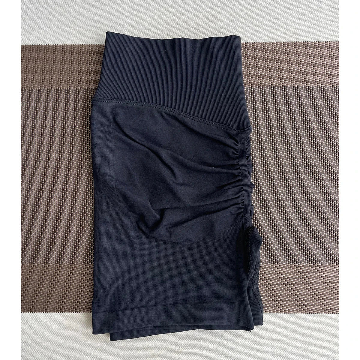 Solid seamless half pants for women, soft fitness gym yoga bike wear, from The Clothing Company Sydney, suitable for running and cycling.