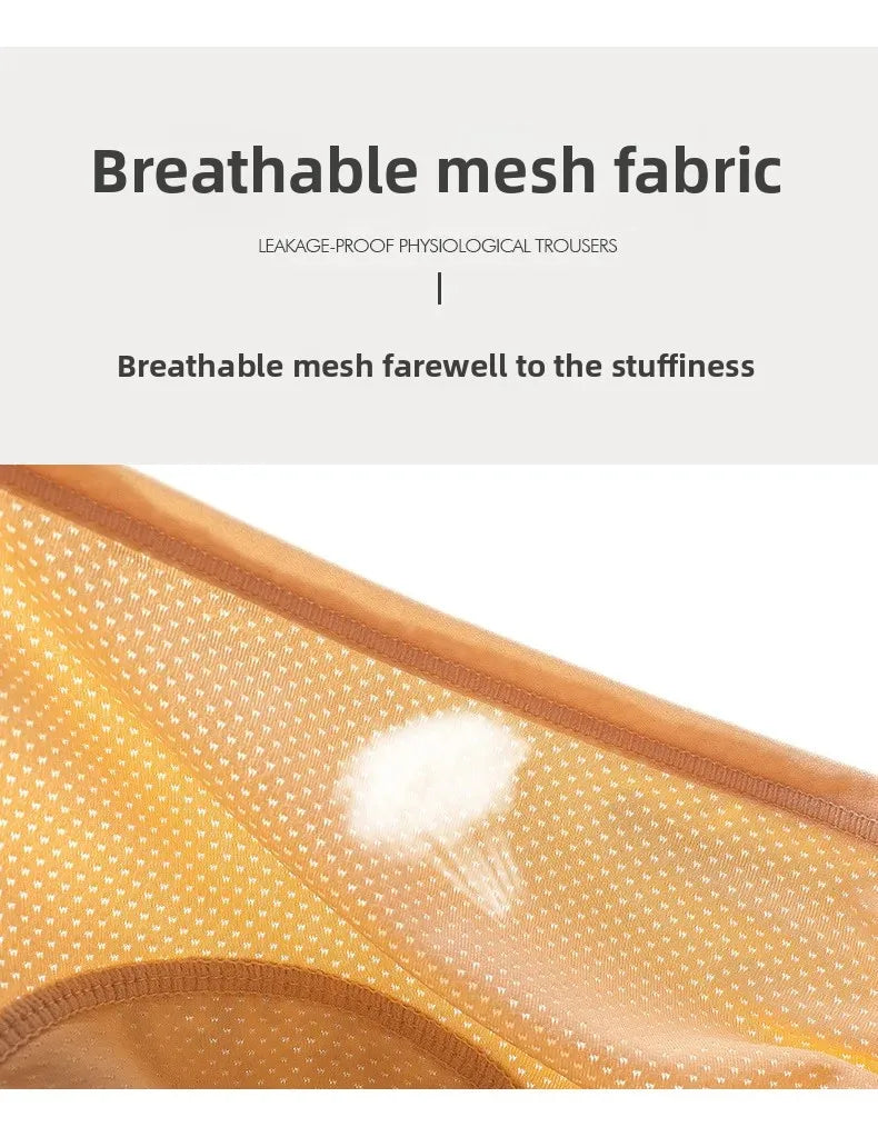 Plus size mesh period underwear for women, mid waist leak-proof menstrual panties by The Clothing Company Sydney.