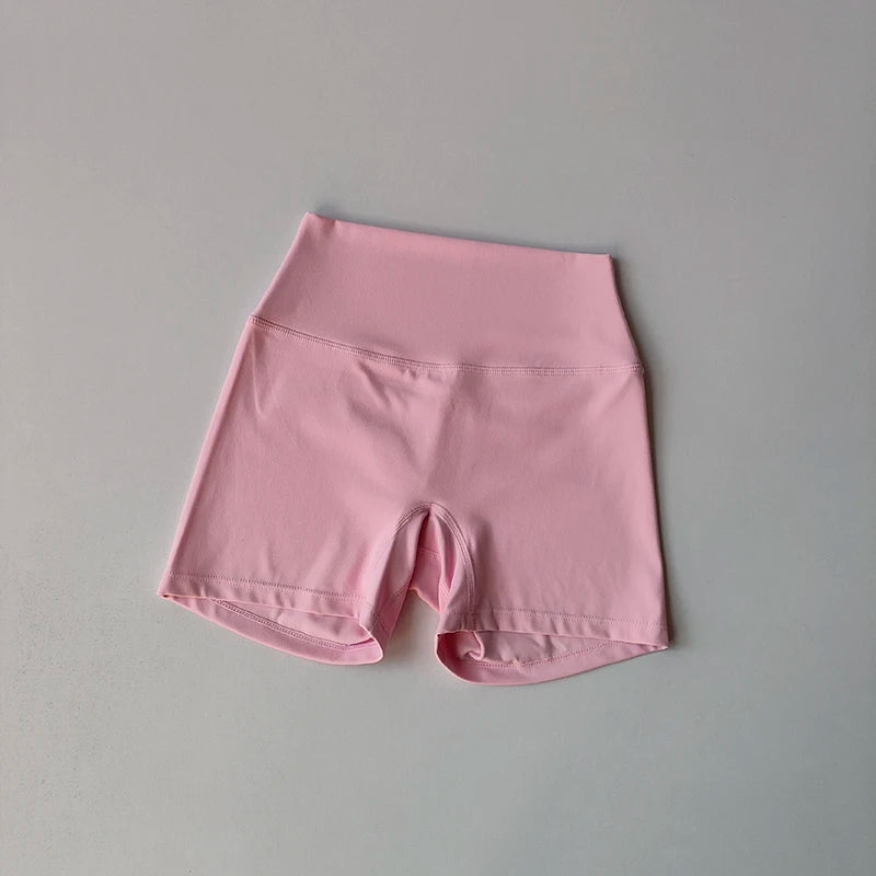 2 Piece Yoga Gym Set Halter Top Set Yoga High Waist Shorts Backless Tights Bra Vest Seamless Stretch Ribbed Shorts Set