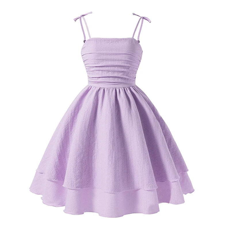 Pink tiered sling princess dress for girls by The Clothing Company Sydney, perfect for birthdays and special occasions.