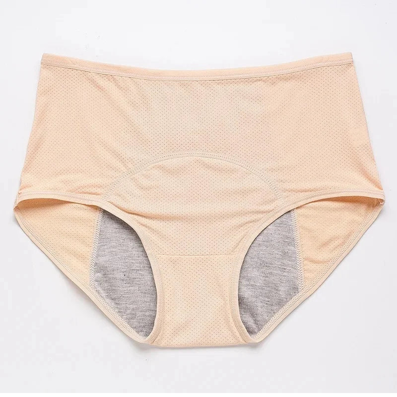 Plus size mesh period underwear by The Clothing Company Sydney, mid waist leak-proof menstrual panties for women.