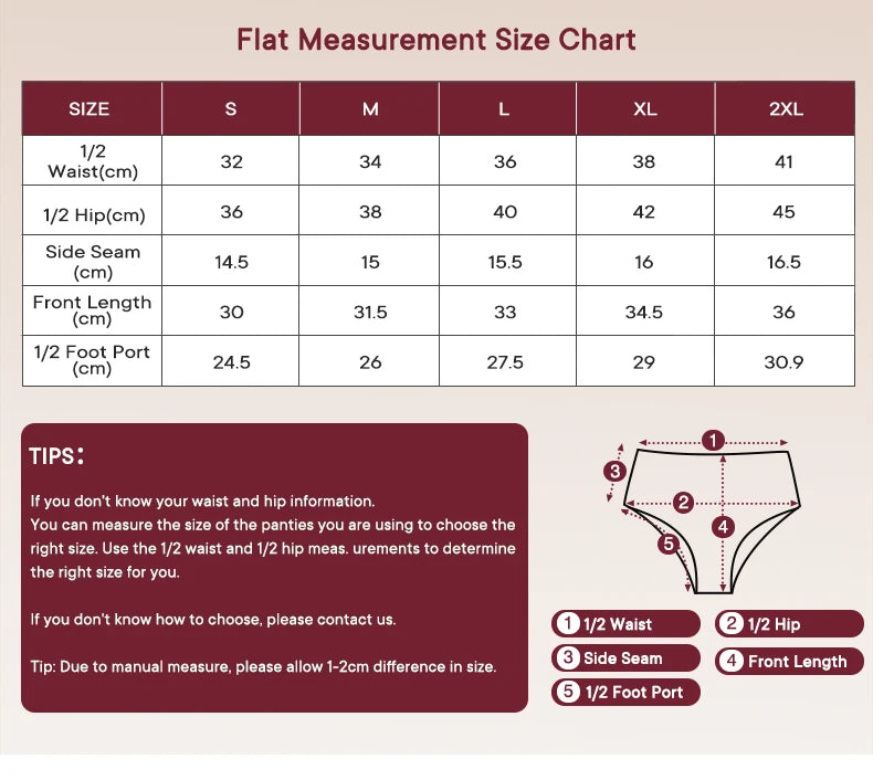 Women's Absorbent Menstrual Panties High Waist Bamboo Fiber Leakproof Menstruation Period Underwear The Clothing Company Sydney