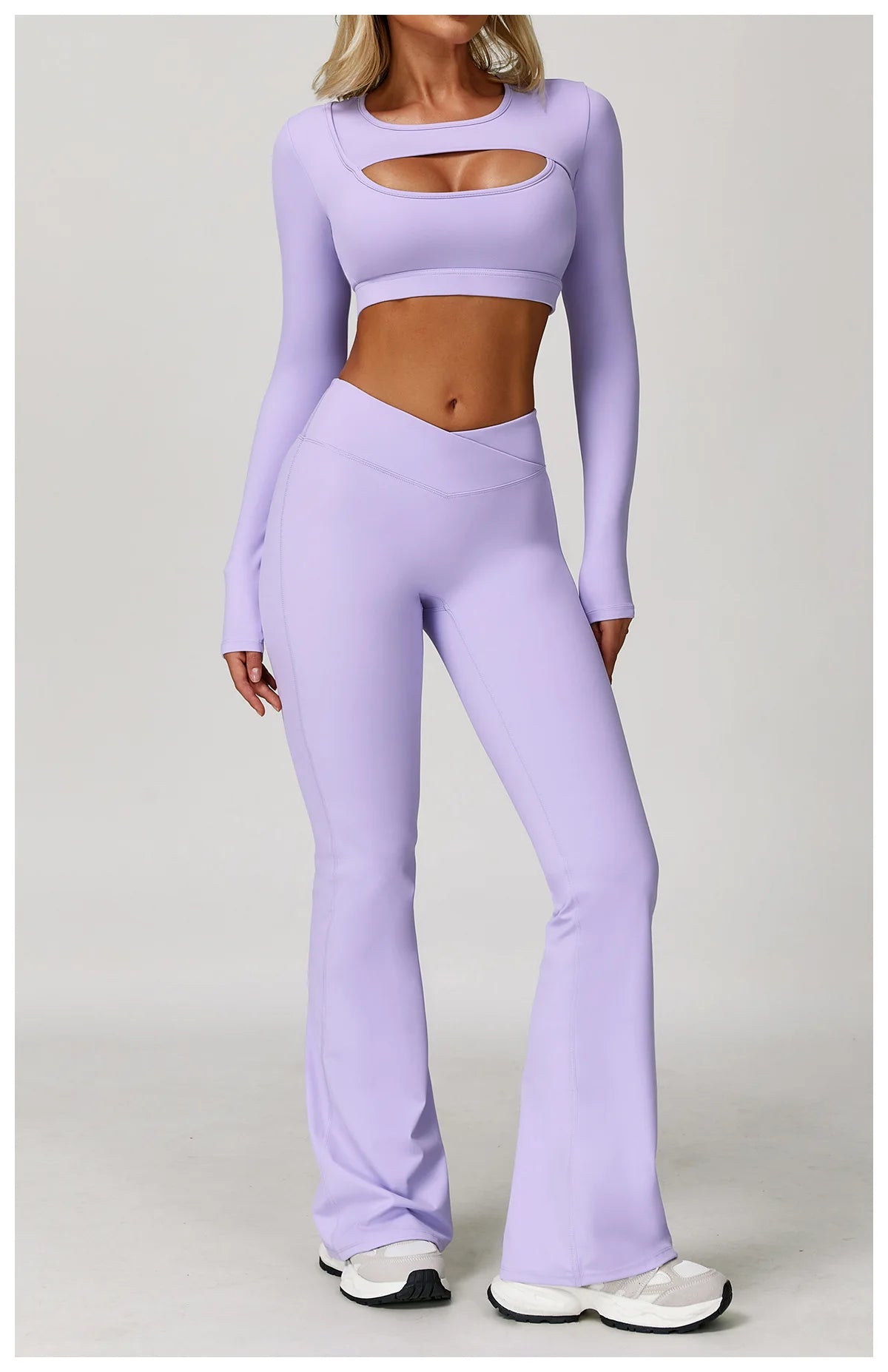 Women's fitness yoga and gym workout set by The Clothing Company Sydney, includes sports bra, leggings, and matching athletic tracksuits.