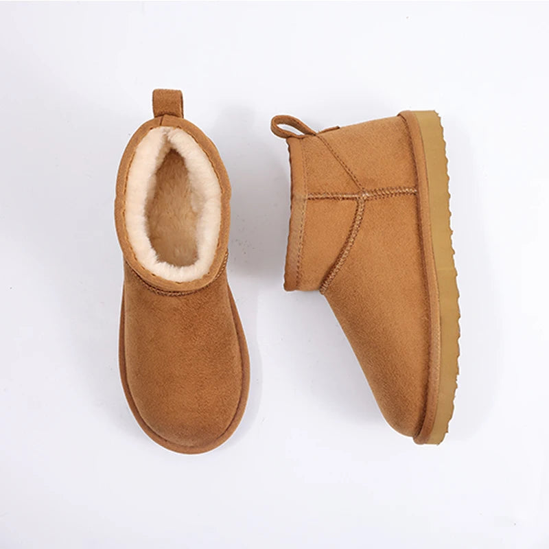 Women’s classic snow boots by The Clothing Company Sydney, warm short ankle-style footwear with waterproof design and cozy lining.