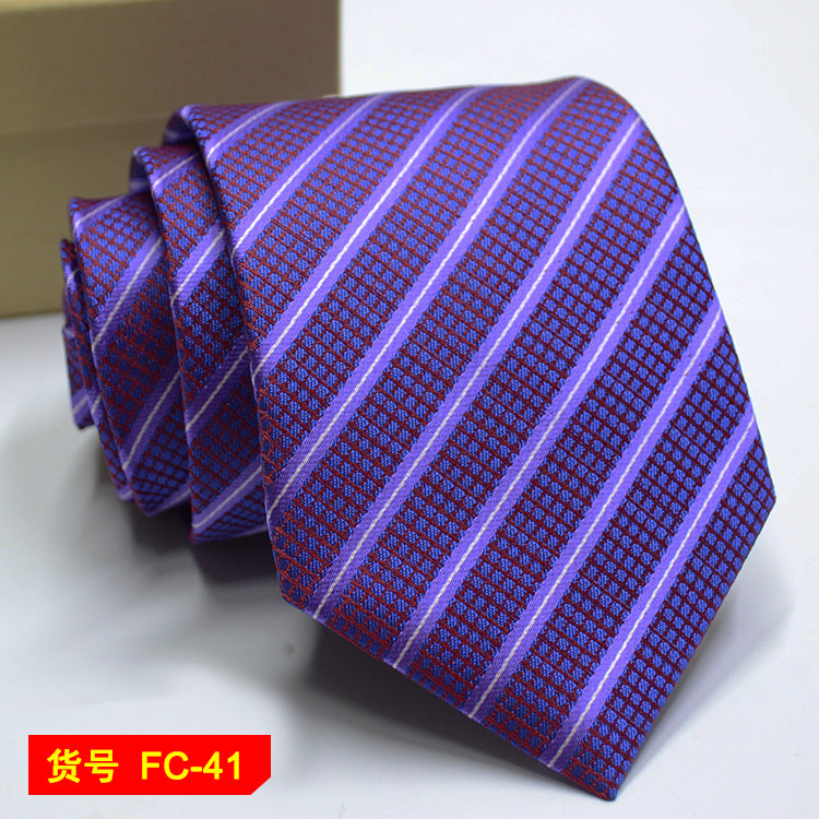 Men's Jacquard floral and solid neckties from The Clothing Company Sydney, featuring 7-8cm wide accessories for formal wear.