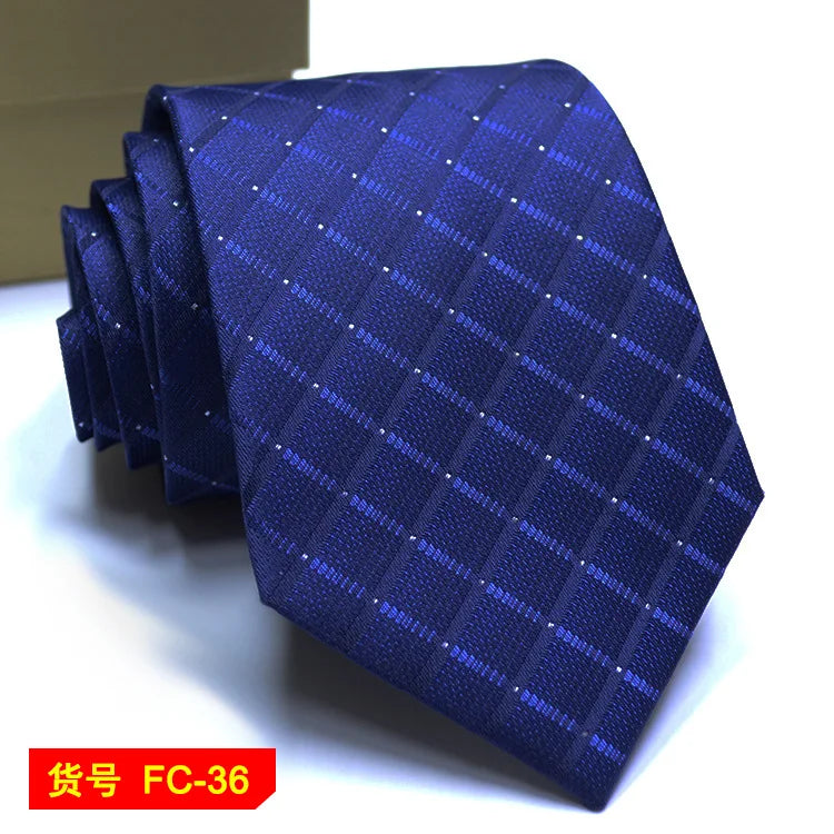 Men's Jacquard tie with floral and solid patterns, 7-8cm width, stylish accessory by The Clothing Company Sydney.